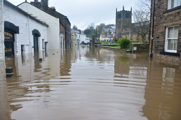 A flood hit town