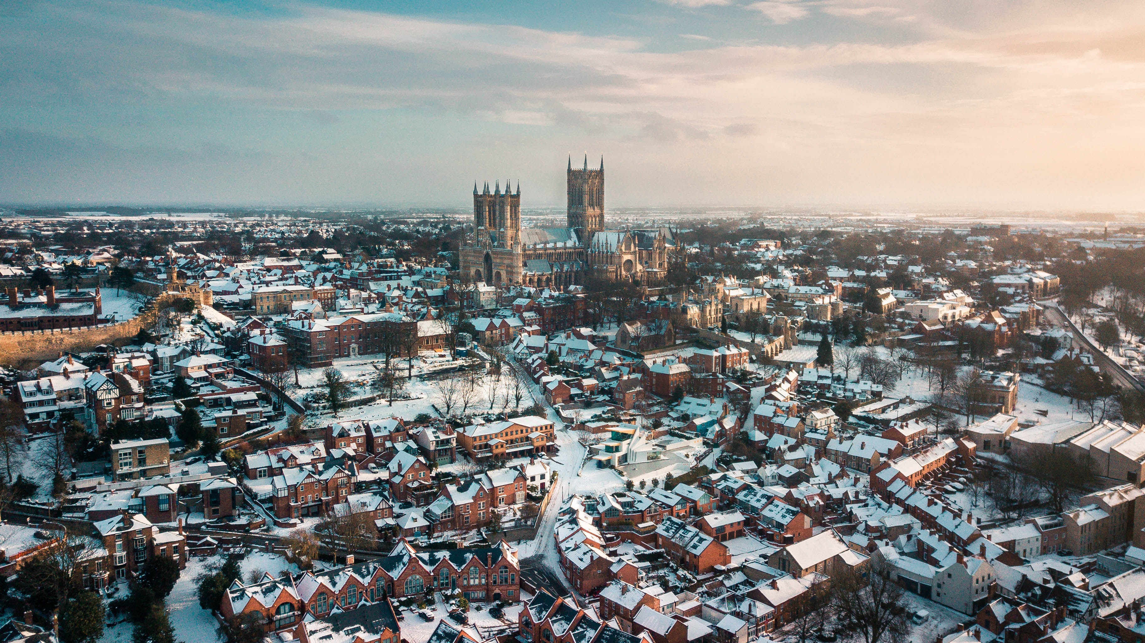 City in the snow